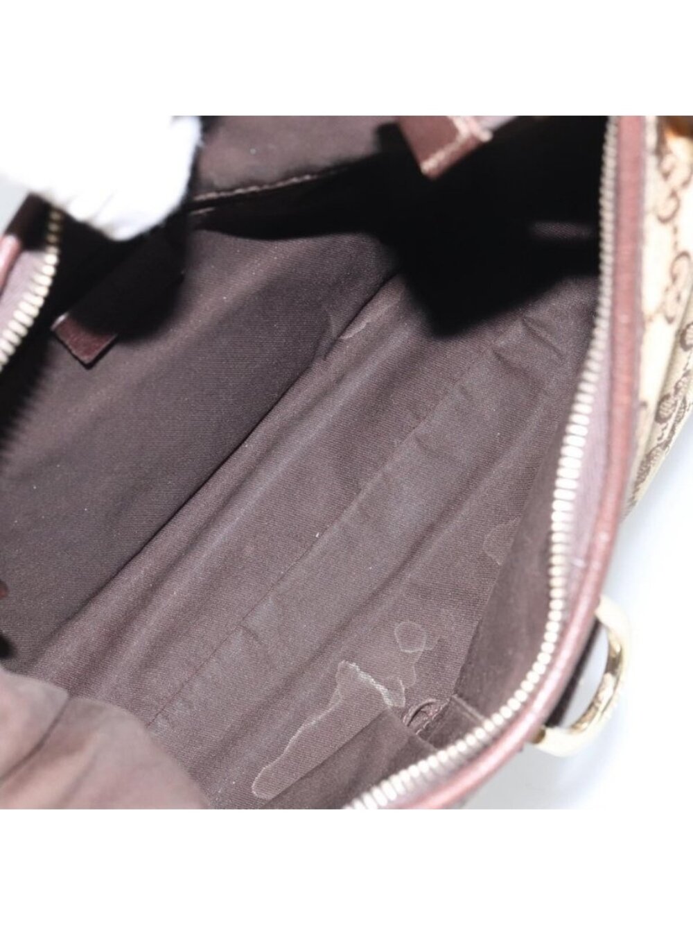 Authentic GUCCI GG Canvas Abbey Shoulder Bag Beige Gold 130738 - Picture 3 of 16